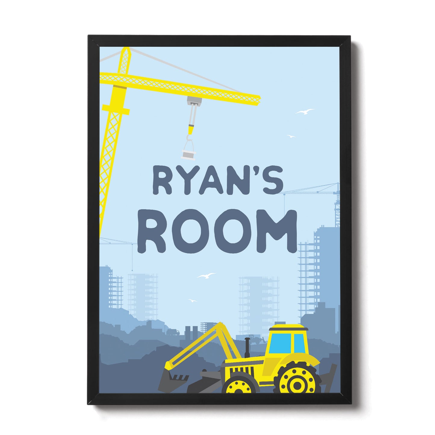 Boys Bedroom FRAMED Wall Art Personalised Boys Bedroom Sign