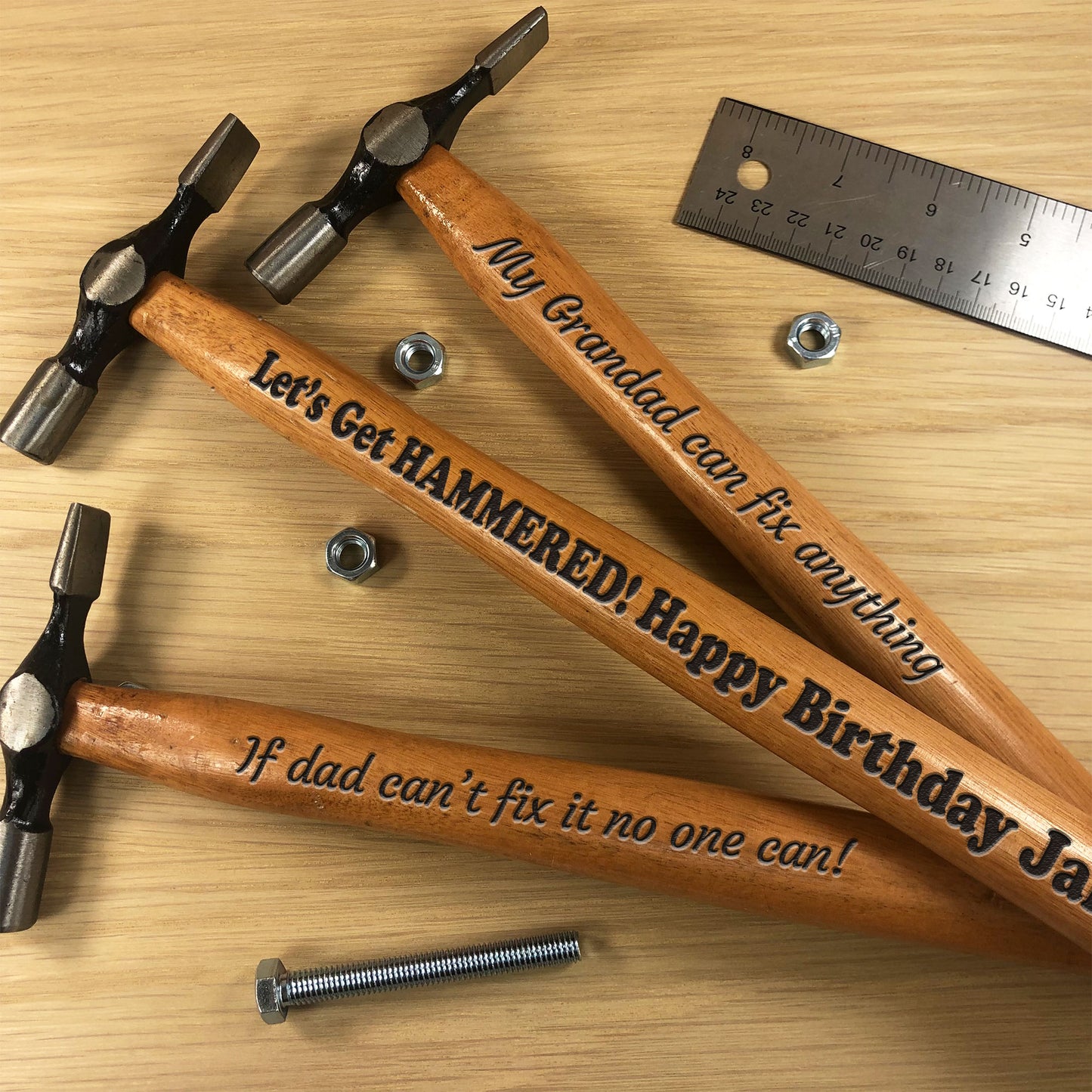Personalised Engraved Hammer Novelty Birthday Gifts For Men Him