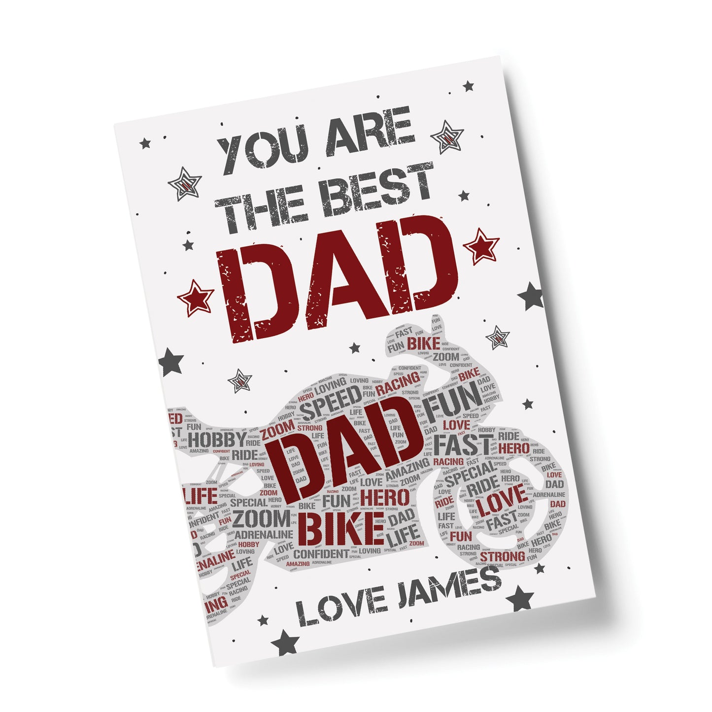 Motorbike Sign Biker Personalised Print Fathers Day Gift for Dad