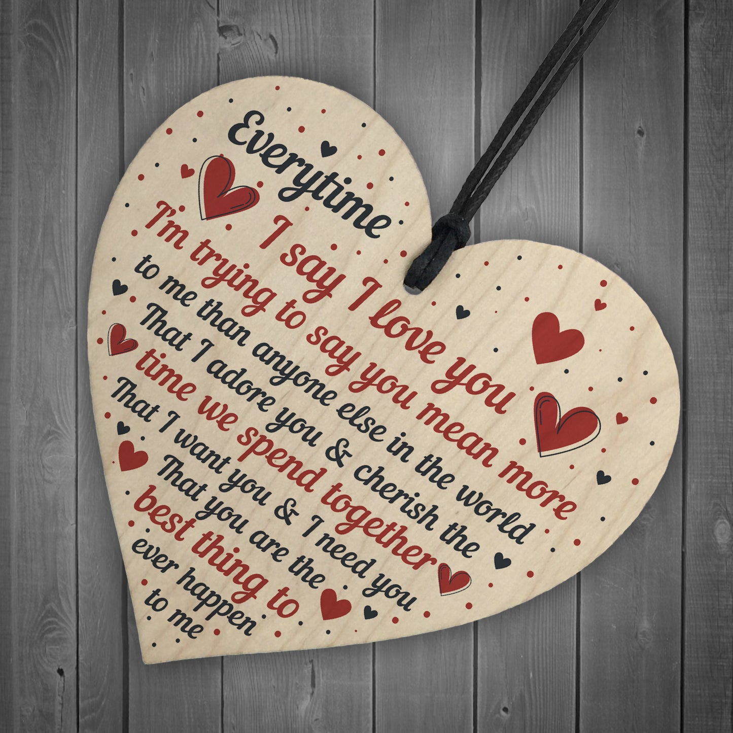 I Love You Plaque Heart Special Anniversary Valentines Day Gift