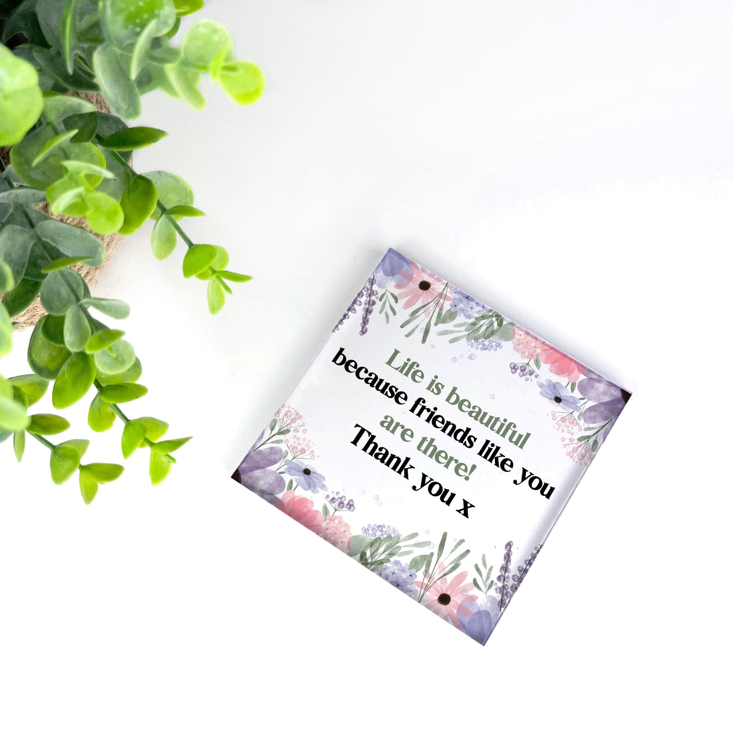 Friendship Gift Thank You Gift For Her Women Acrylic Block