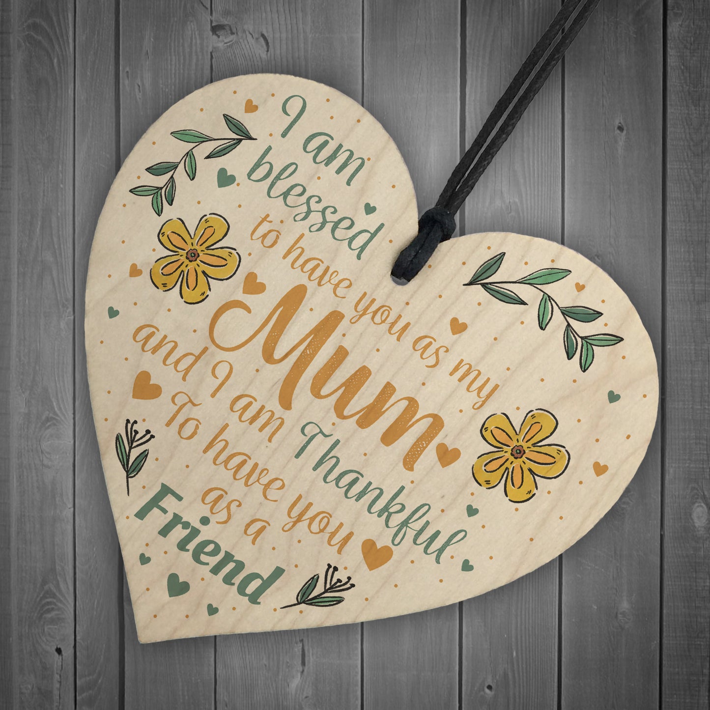 Gifts For Mum Mummy Gran Nanny Best Friend Plaque Wood Heart