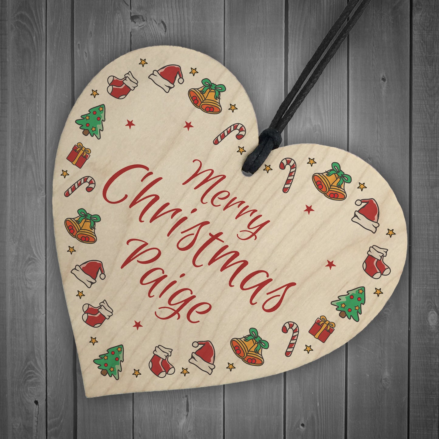 Christmas Bauble For Daughter Son Personalised Heart Decoration