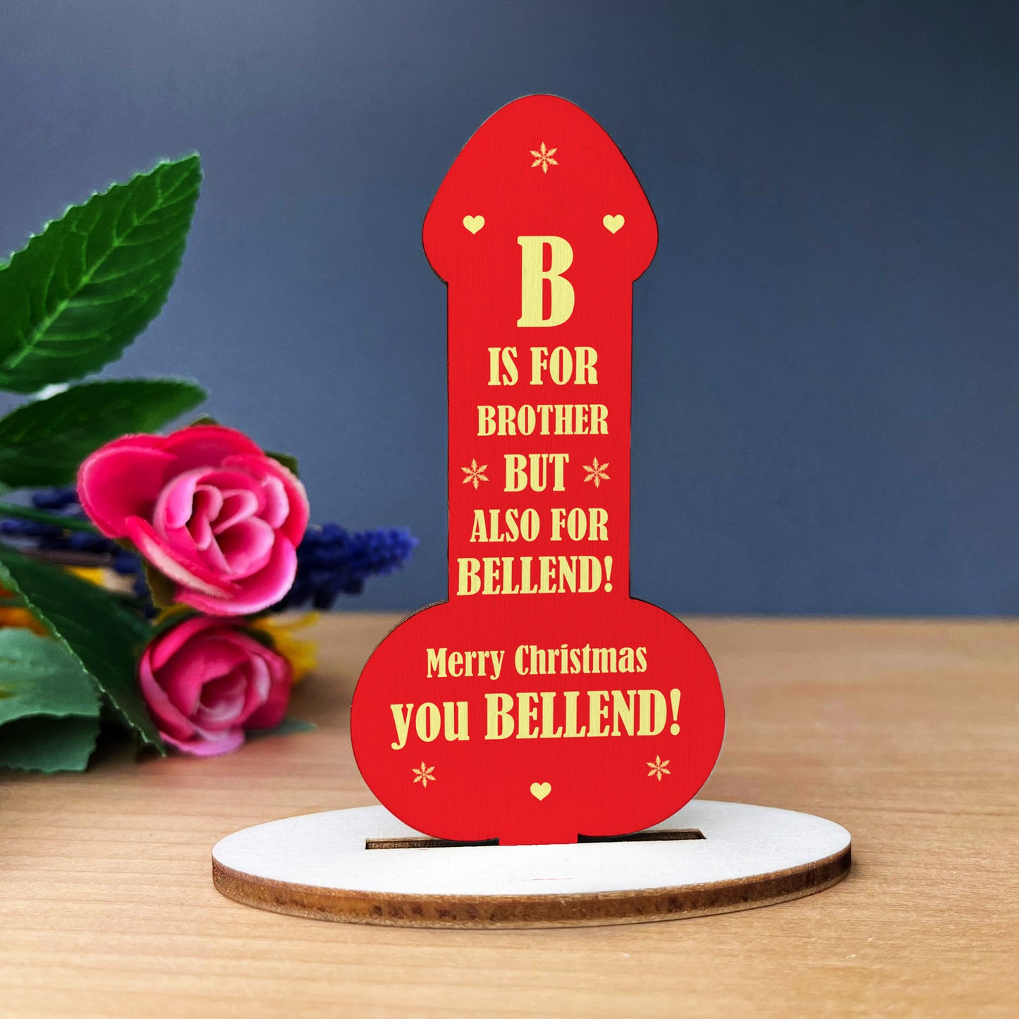 Funny RUDE Brother Gift For Christmas Wooden Plaque Funny Gift