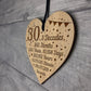 Funny 30th Birthday Gift For Him Her Engraved Wood Heart