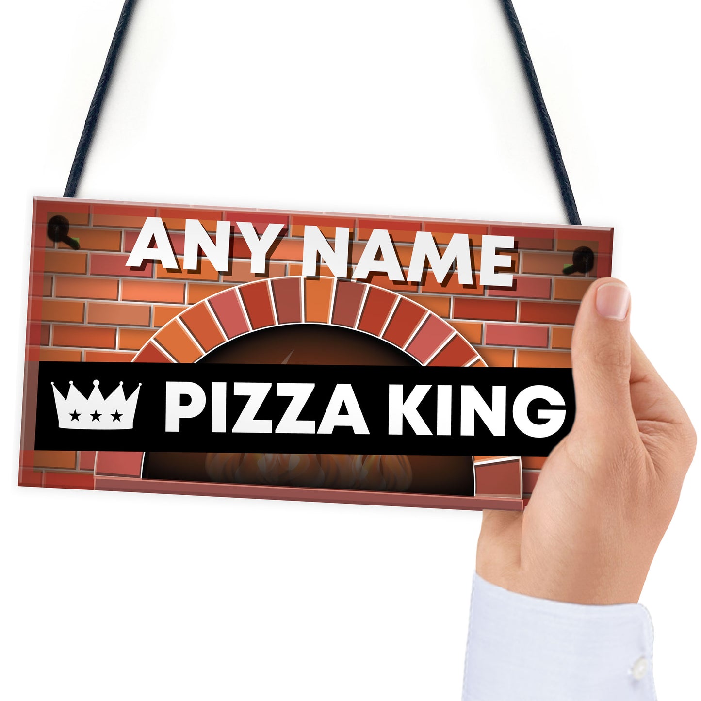 Personalised Pizza King Sign Pizza Oven Sign Garden Summerhouse
