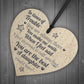 Gifts For Dad Wooden Heart FATHERS DAY Birthday Gift For Him