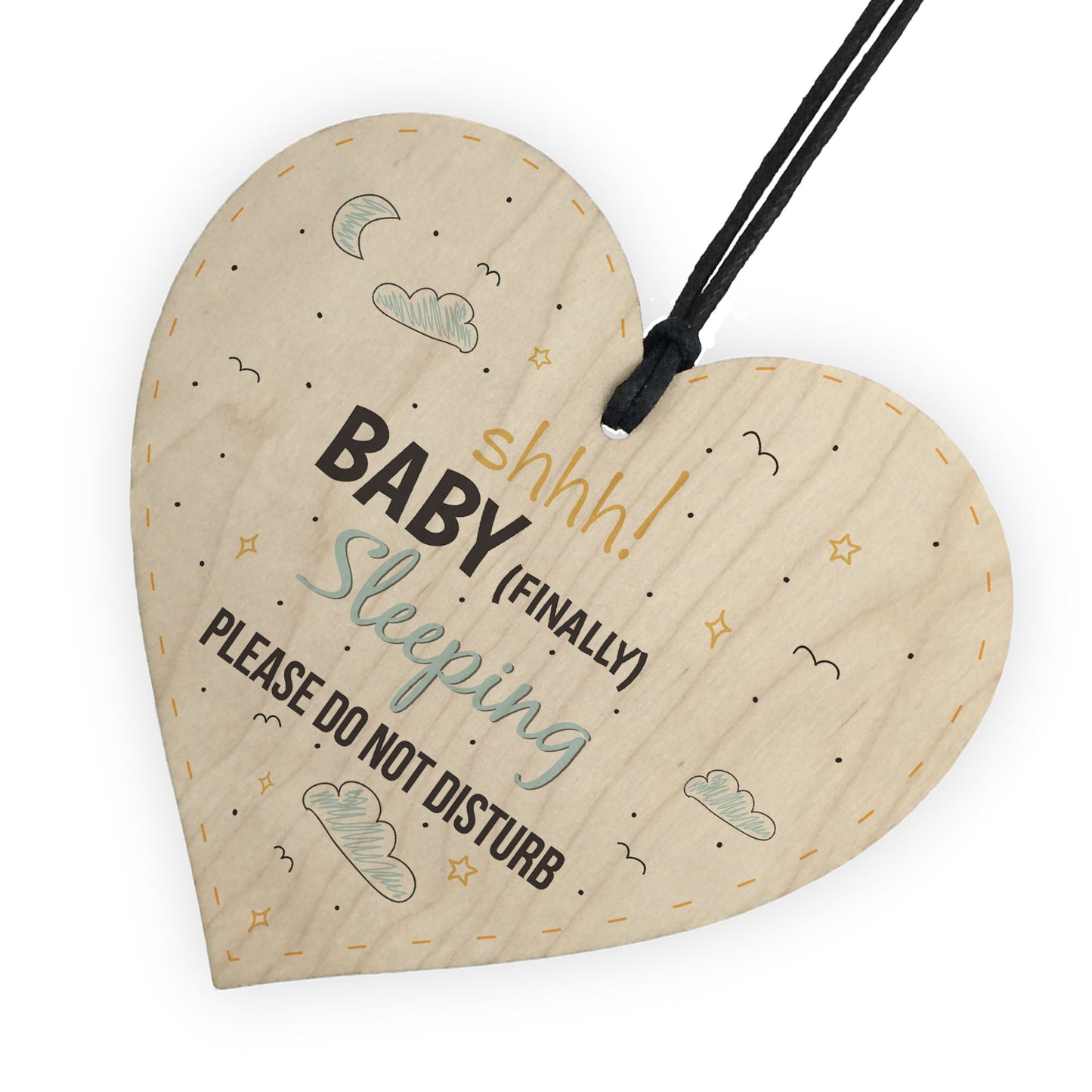 Baby Sleeping Hanging Heart Baby Son Daughter Bedroom Plaques