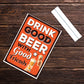 Novelty Bar Sign Standing Plaque Home Bar Man Cave Decor Bar
