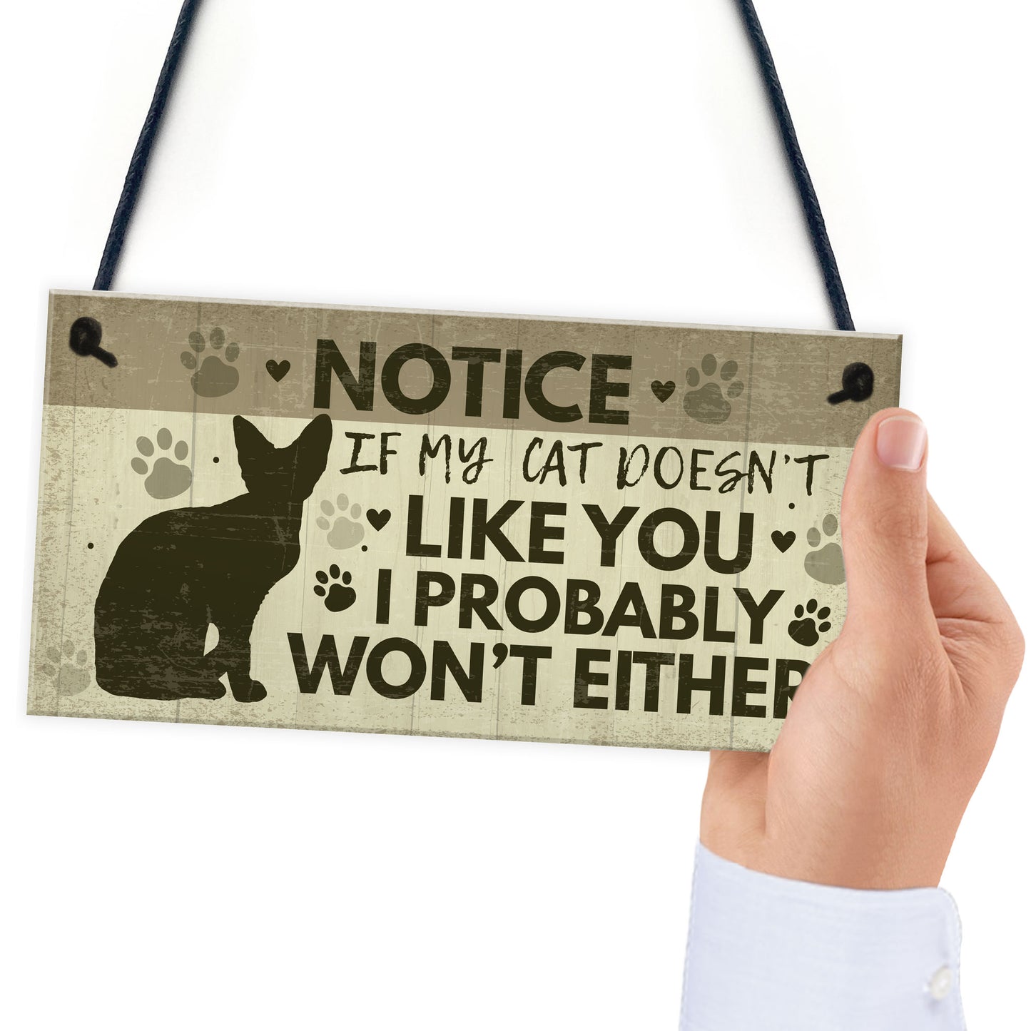 FUNNY Cat Sign For Home Hanging Plaque Funny Pet Sign For Cat