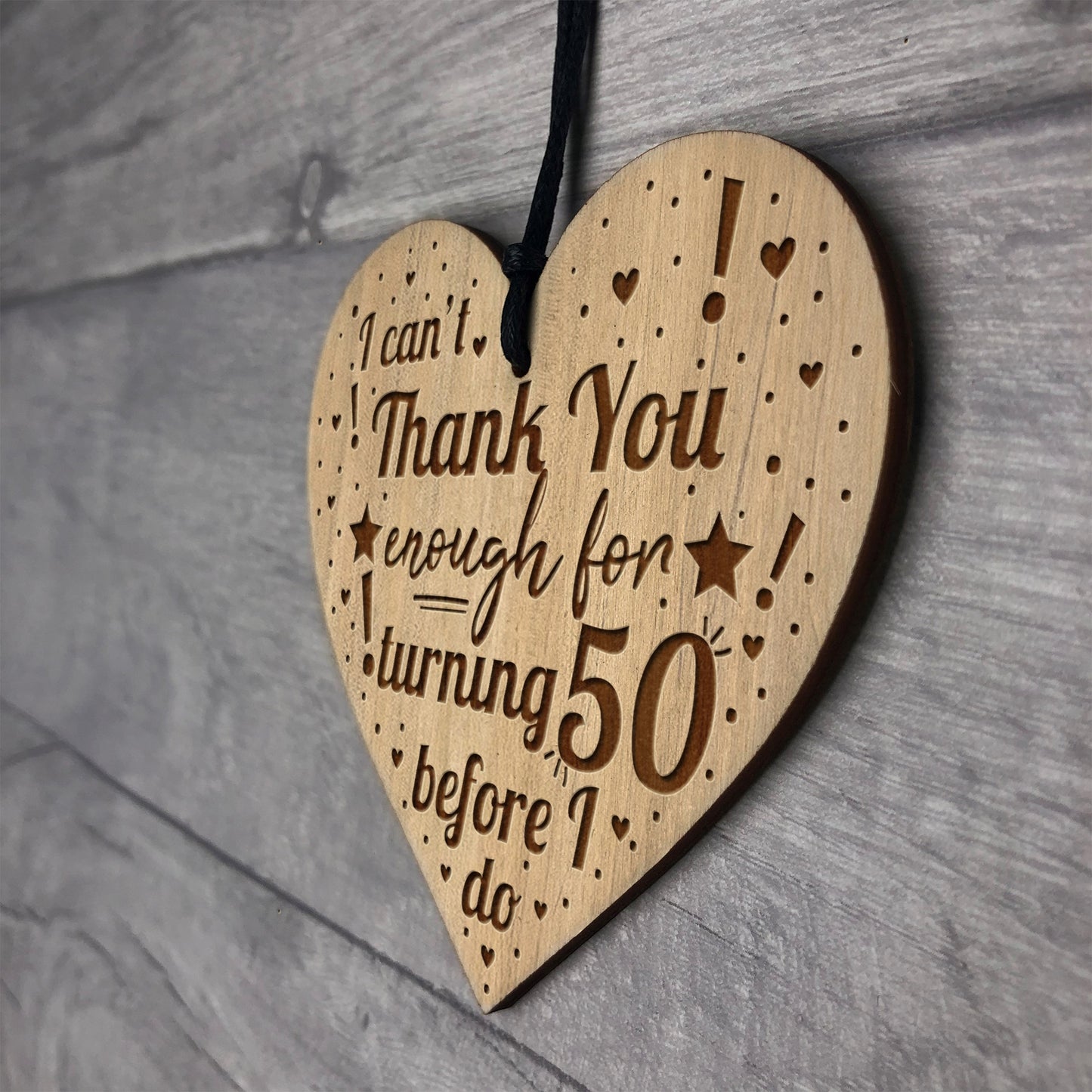 Turning 50 Funny 50th Birthday Gift For Him Her Engraved Heart