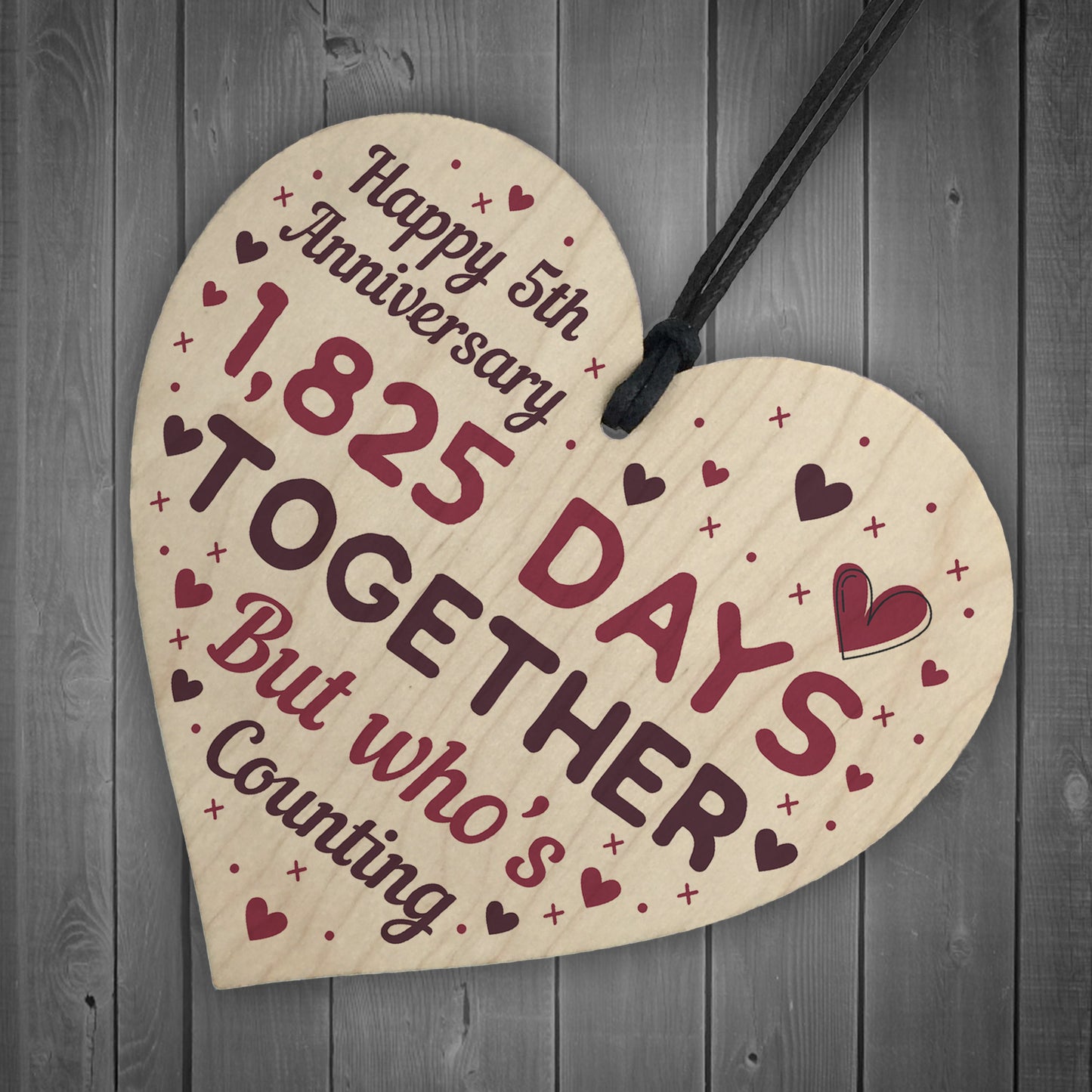 Handmade Wood Heart Gift To Celebrate 5th Wedding Anniversary