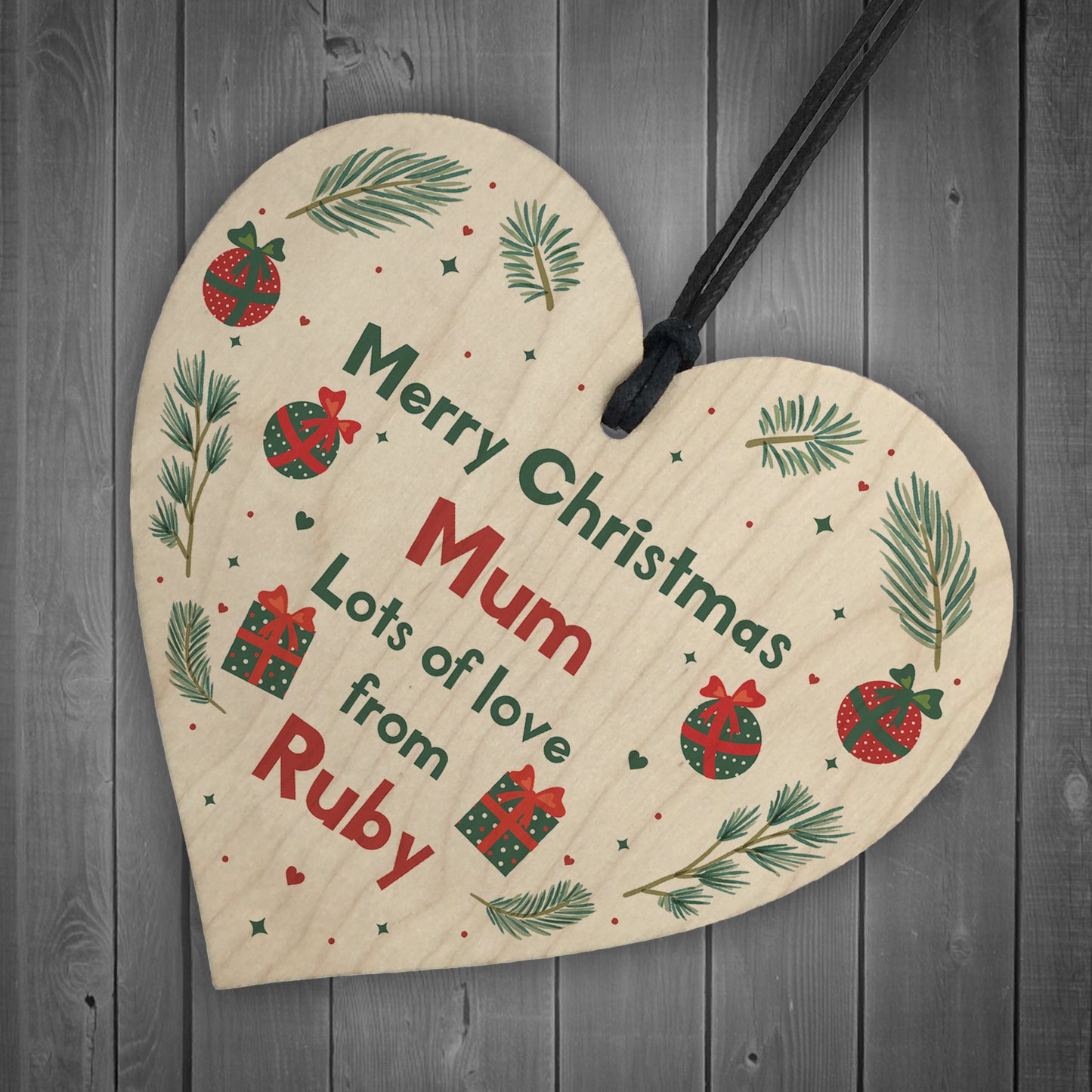 Personalised Merry Christmas Gift Christmas Card For Mum Dad Nan