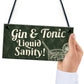 Gin & Tonic Novelty Alcohol Gin Plaque Man Cave Home Bar Sign