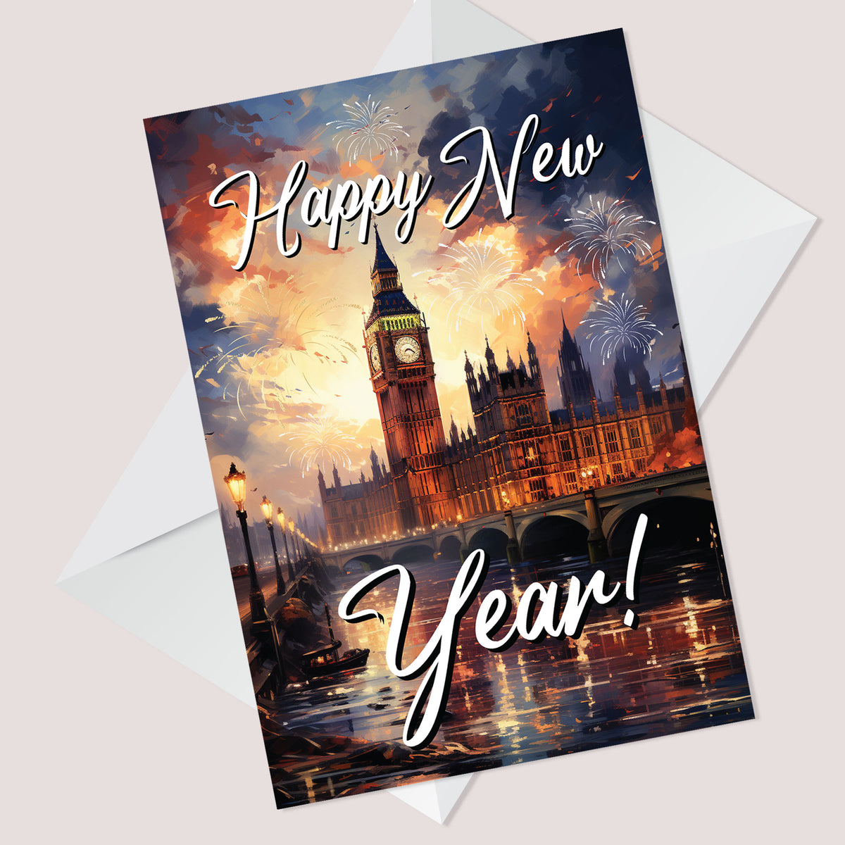 Happy New Year Celebration Card For Friends and Family Colleague
