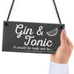 Gifts For Women Gin & Tonic Plaque Novelty Garden Alcohol Pub