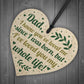 Gifts For Dad From Son Daughter Wooden Heart Birthday Christmas