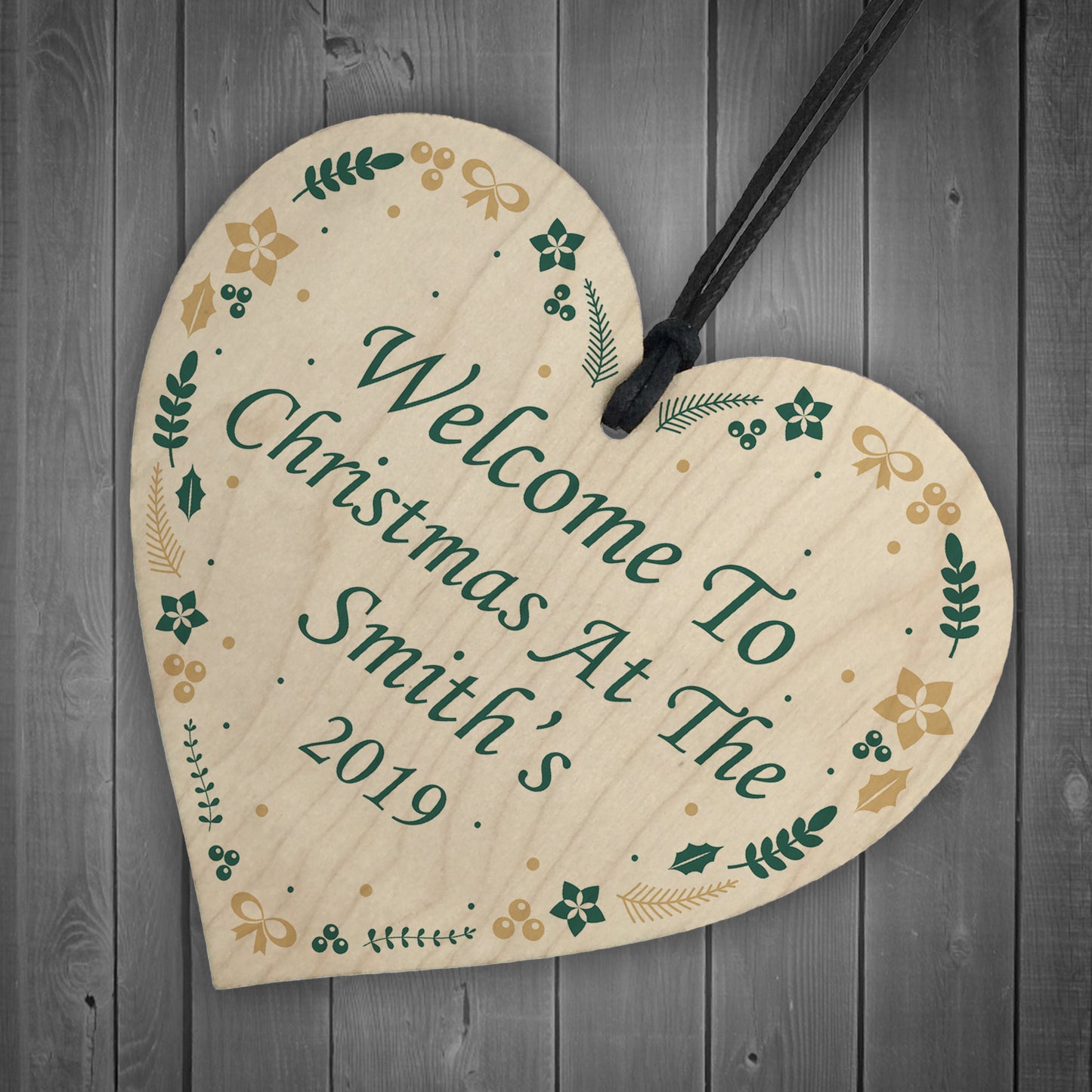 Christmas At The Christmas Tree Decoration Xmas Decor Wood Heart