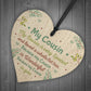 Gift For Cousin Birthday Xmas Gift Wood Heart Plaque Cousin Gift