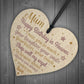 MUM Birthday Memorial Plaque Wood Heart Sign Grave Tribute Gift