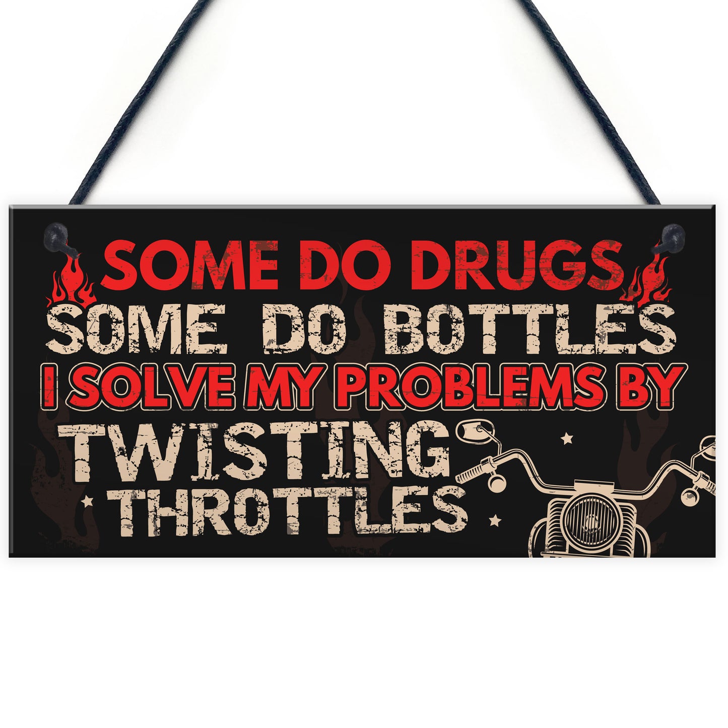 Biker Gifts Motorcycle Sign Hanging Man Cave Garage Sign Gift