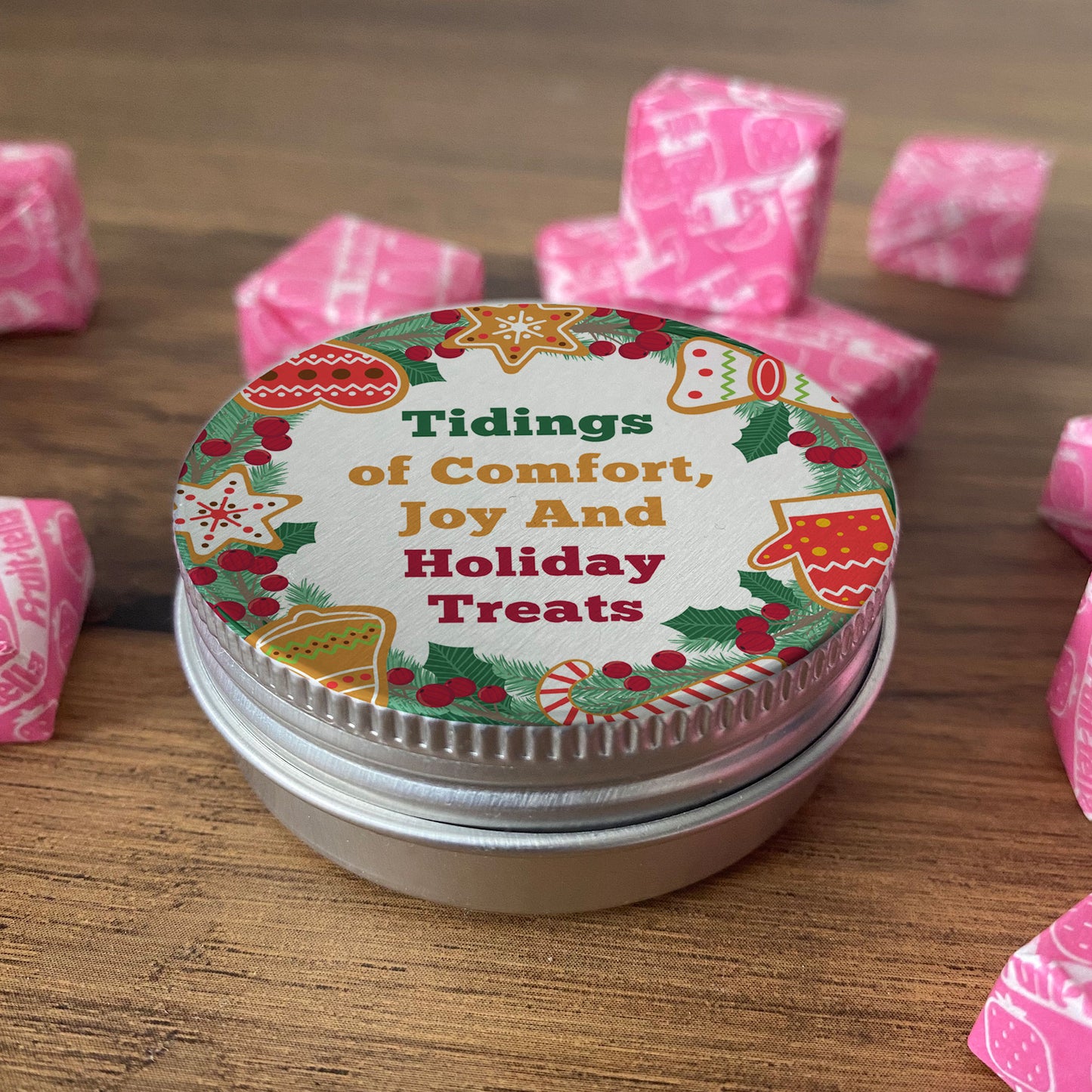 Novelty Christmas Sweet Tin Gift For Son Daughter Brother Sister