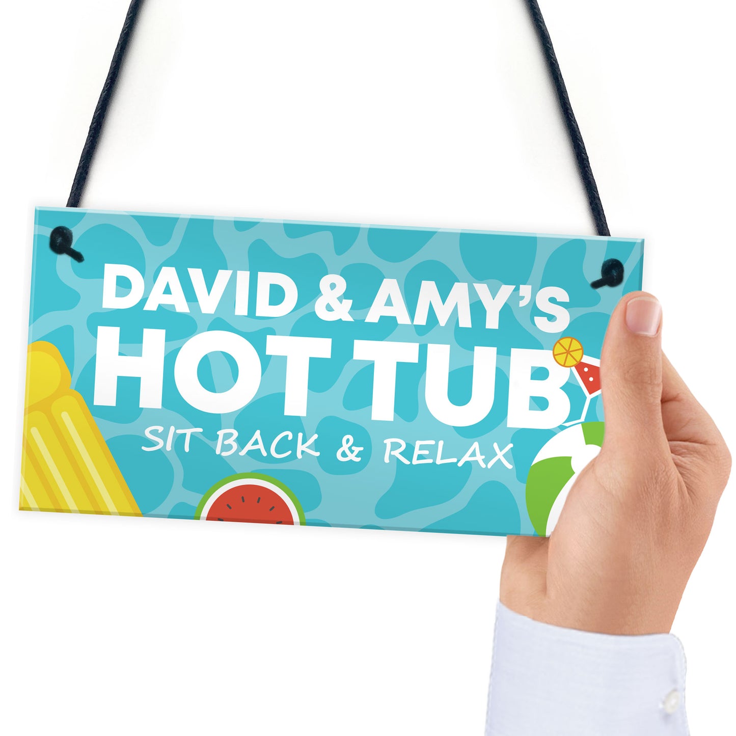 PERSONALISED Novelty Hot Tub Party Sign Garden Accessories
