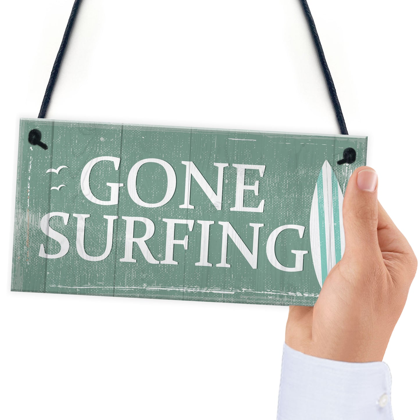 one Surfing Hanging Plaque Nautical Decor Beach Seaside Chic
