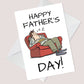 Funny Fathers Day Card Asleep Dad Cards Joke Humour Card For Dad