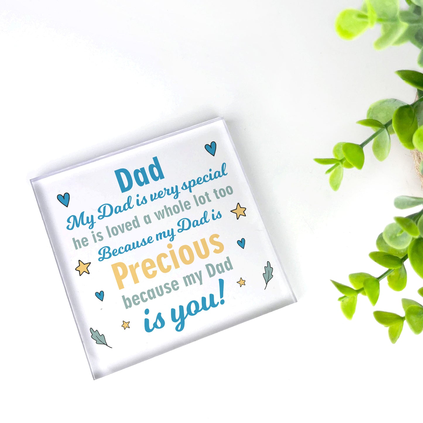 Dad Gifts For Birthday Christmas Acrylic Block Dad Gifts