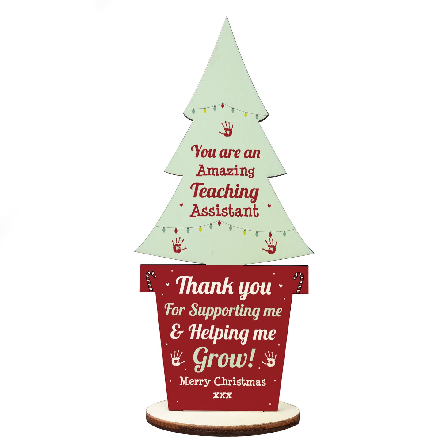Christmas Gift For Amazing Teacher Assistant Wood Christmas Tree