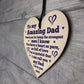 Dad Gifts Hanging Wood Heart Birthday Fathers Day Gift For Dad