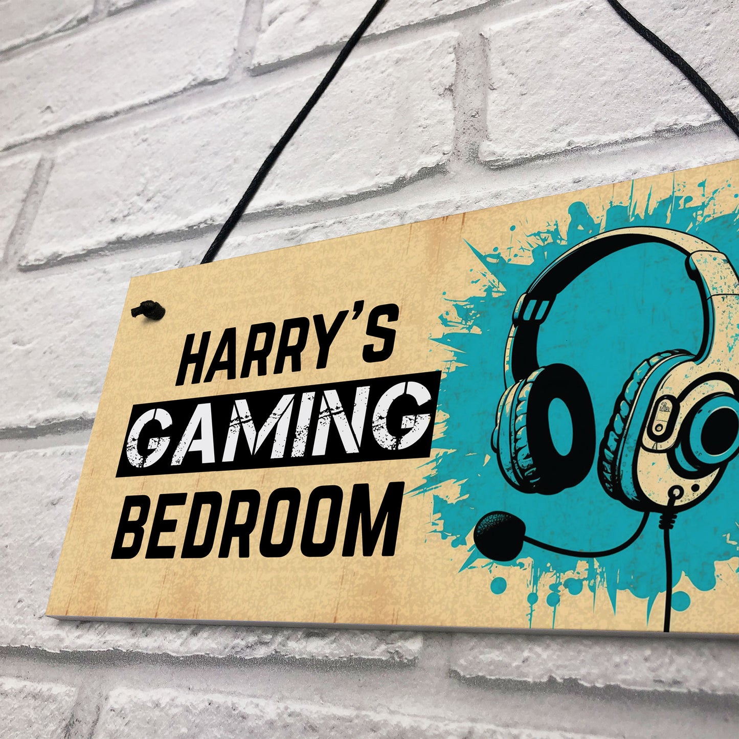 Personalised Gaming Bedroom Sign Gamer Gift For Son Brother Dad