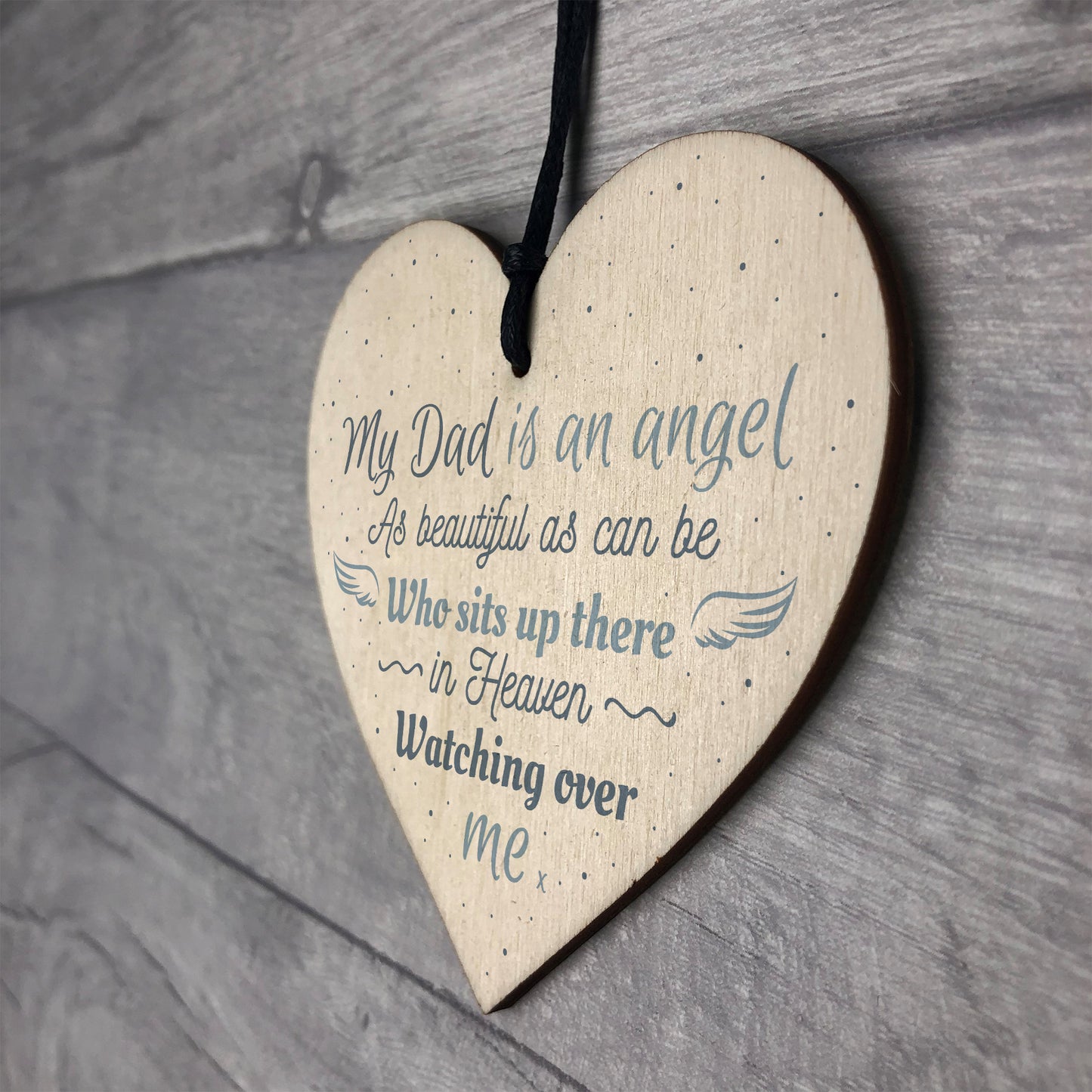 Dad Angel Memorial Plaque Sign Memory Fathers Day Keepsake Gift