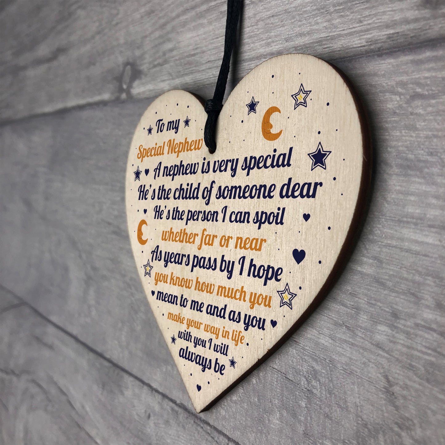 Nephew Gifts From Auntie Uncle Handmade Wooden Heart Gift