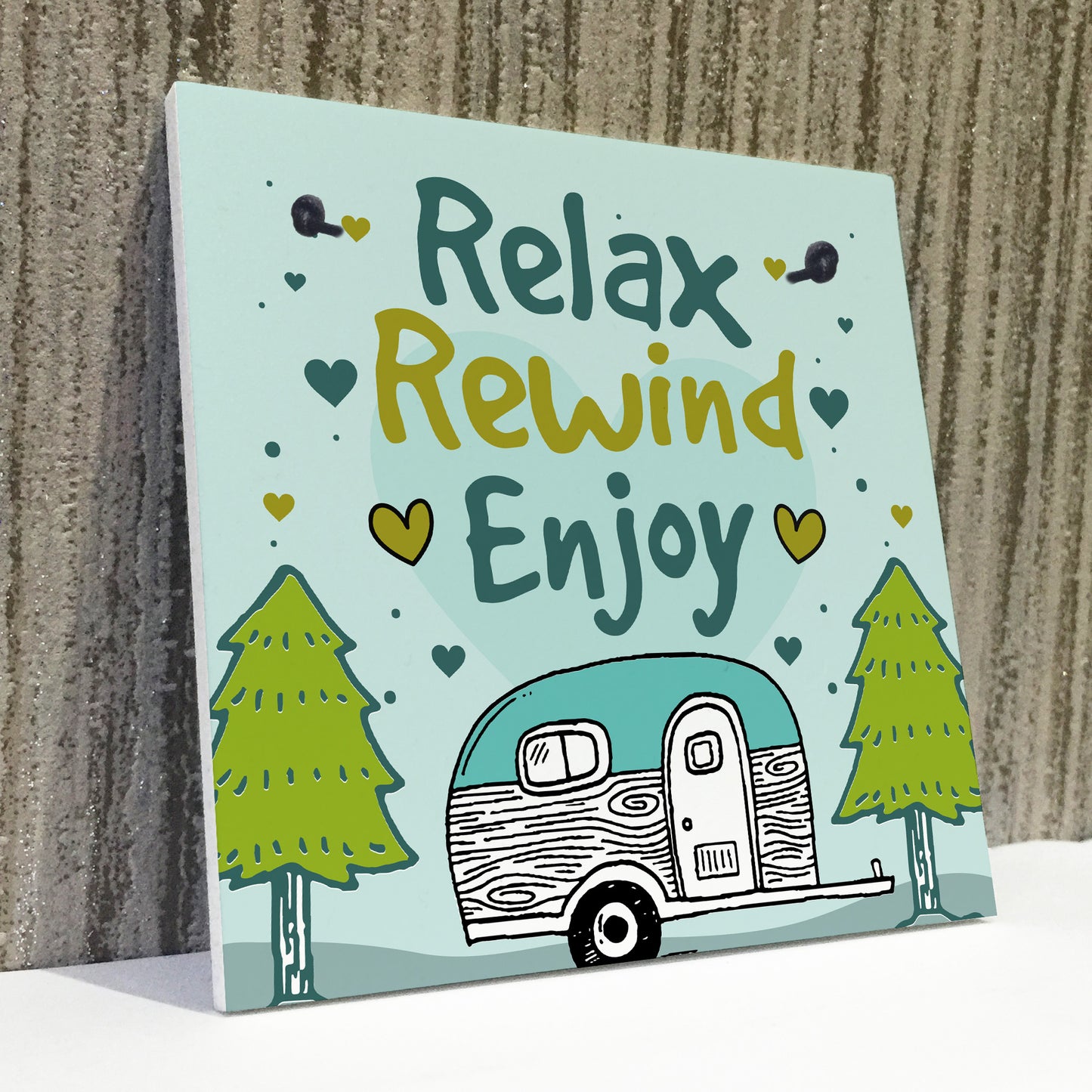 Relax Rewind Enjoy Caravan Sign Caravan Plaque Holiday Gifts