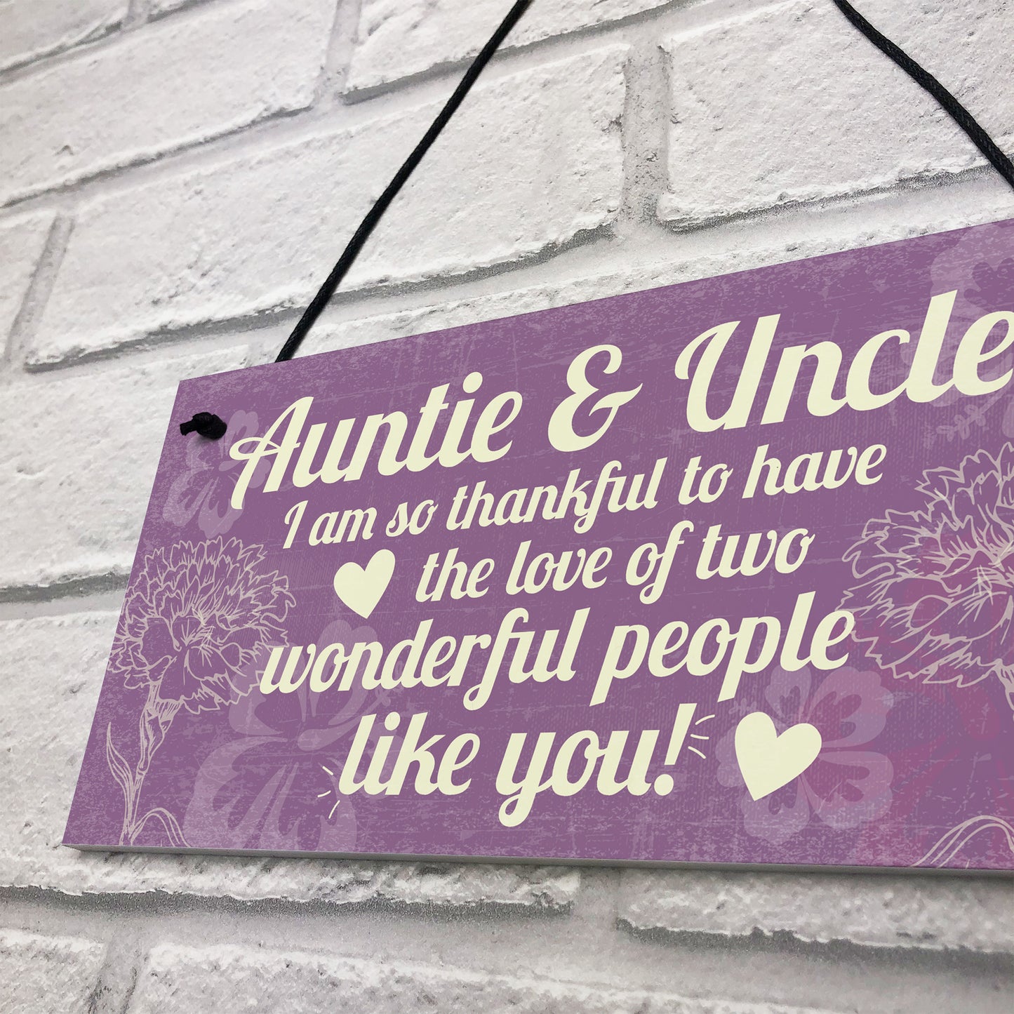 Gifts For Auntie Uncle Birthday Thank You Gift Hanging Plaque
