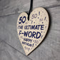 Novelty 50th Birthday Gifts For Men Women Wood Heart Funny