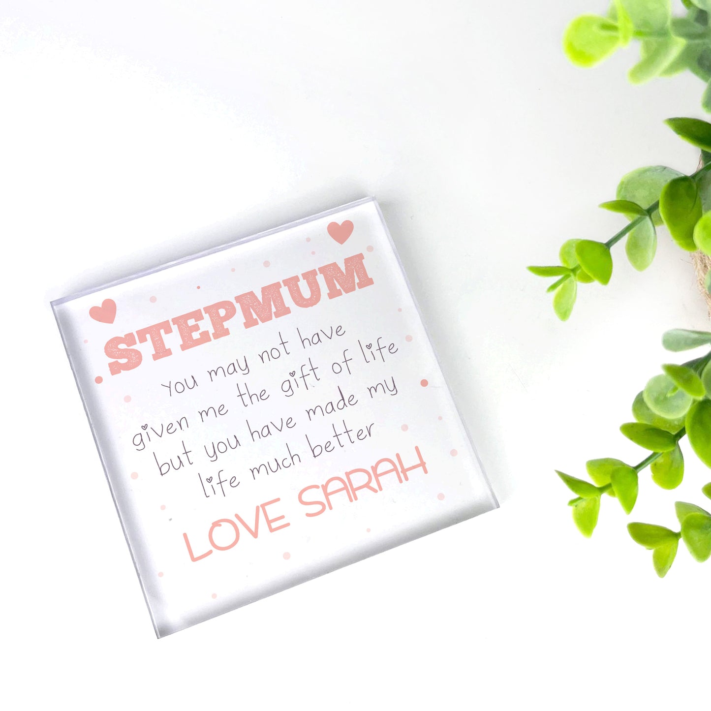 Gift For Stepmum Acrylic Block Stepmum Gift For Birthday