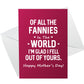Funny Mothers Day Card For Mum Wooden Heart Mother's Day Gift