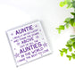 Auntie Gifts Acrylic Block Auntie Christmas Birthday Gifts