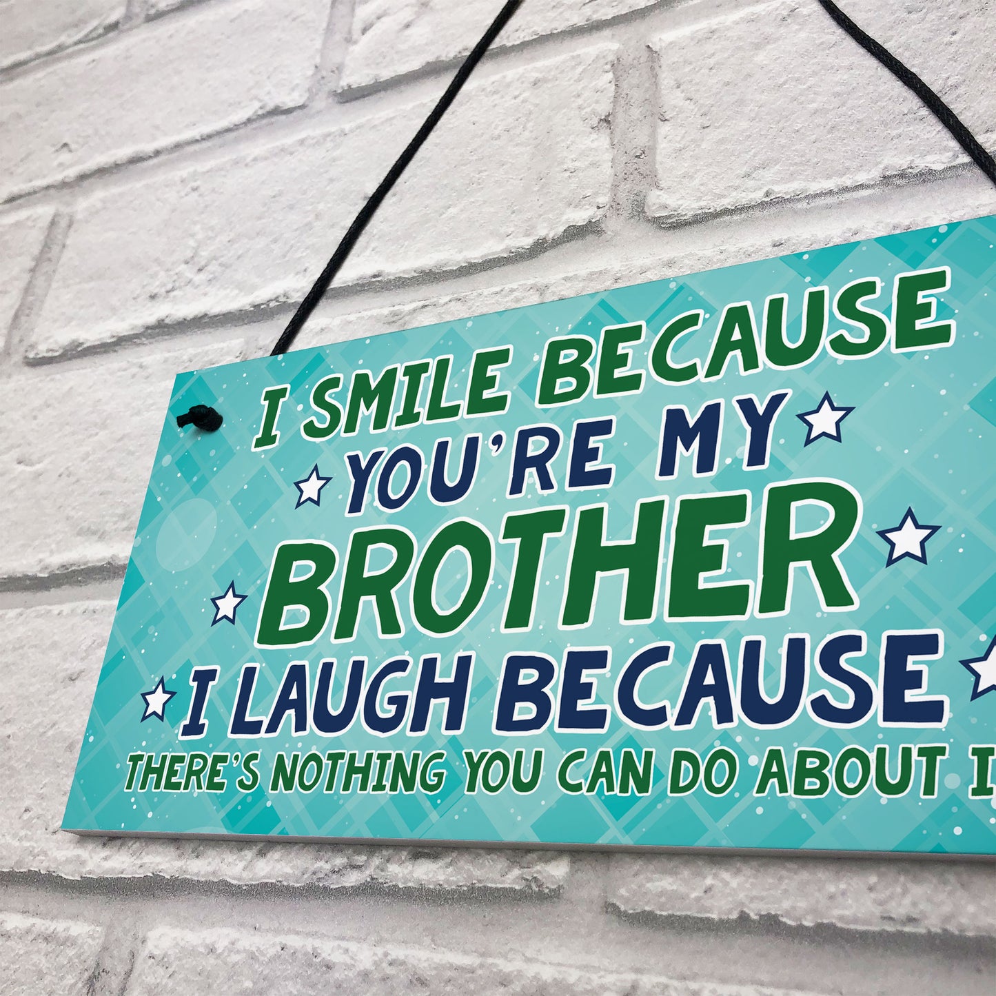 Funny Brother Gift Hanging Plaque Novelty Brother Birthday Xmas