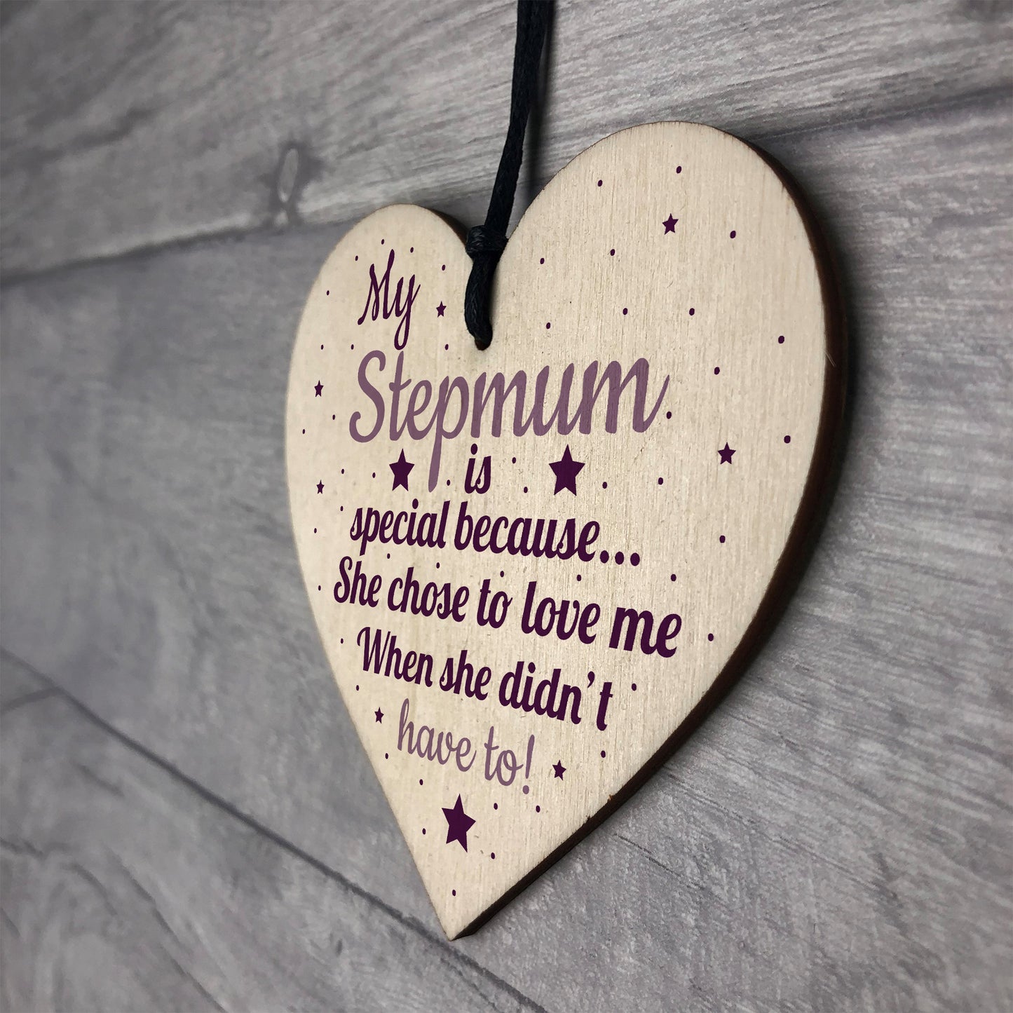 Handmade Special Stepmum Novelty Hanging Plaque Gifts For Mum