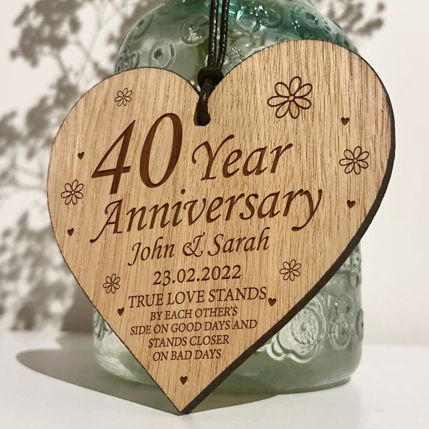 Personalised 40th Anniversary Gift 40 Year Anniversary Engraved