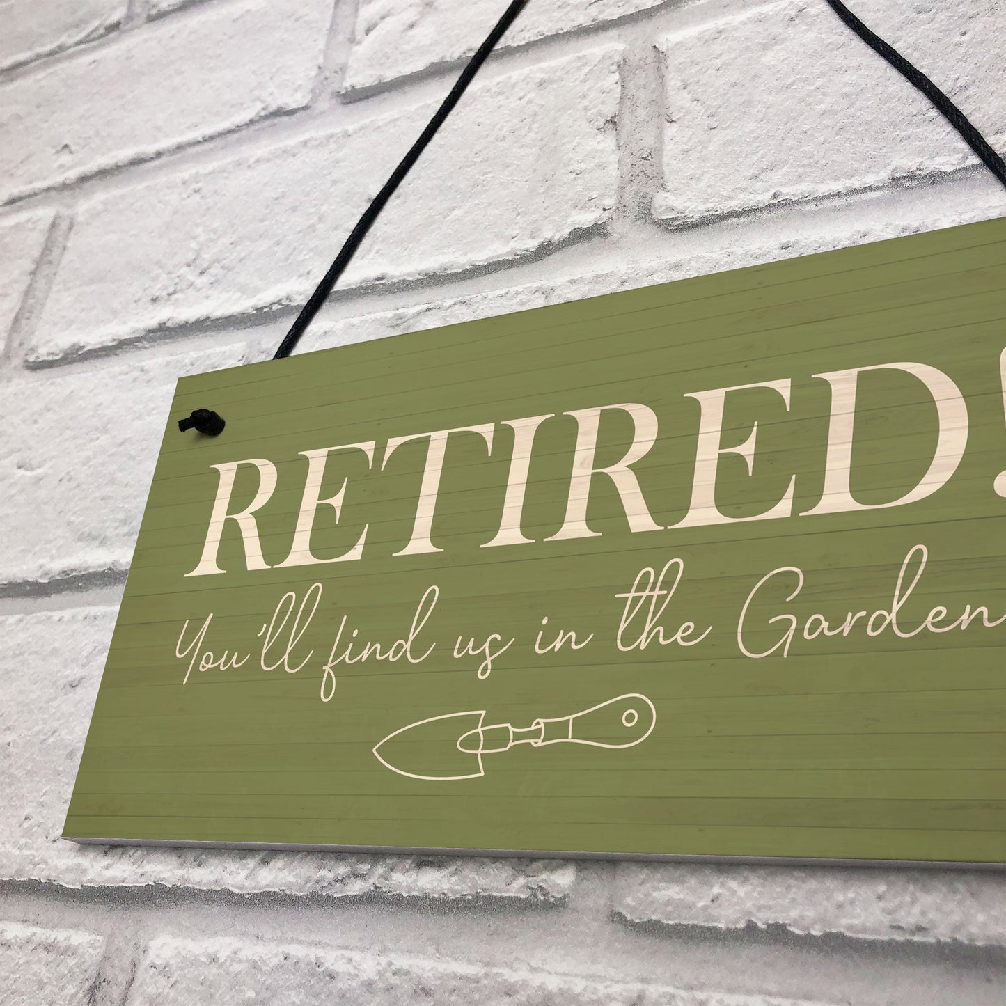 Funny Garden Sign Novelty Retirement Gift Hanging Door Shed Sign