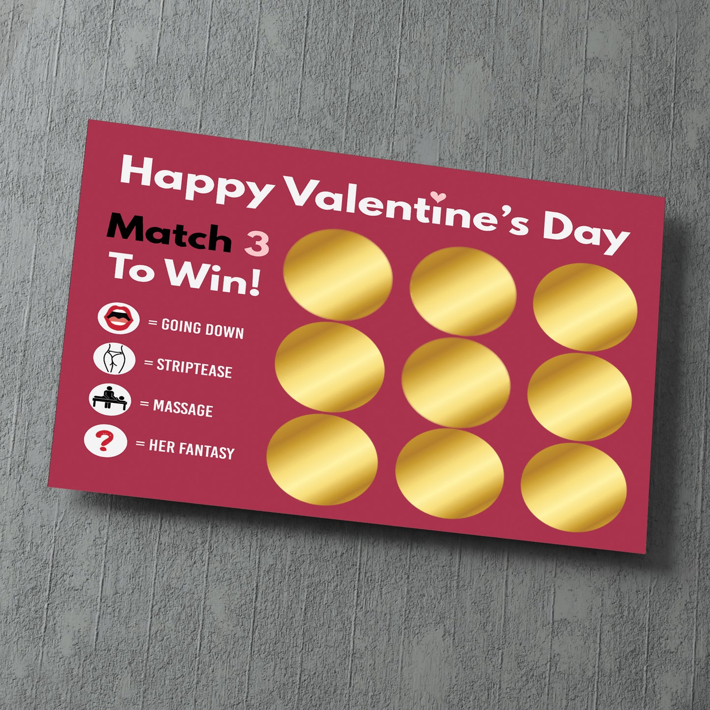 Funny Valentines Gift Naughty Scratch Card Rude Gift for Him Her