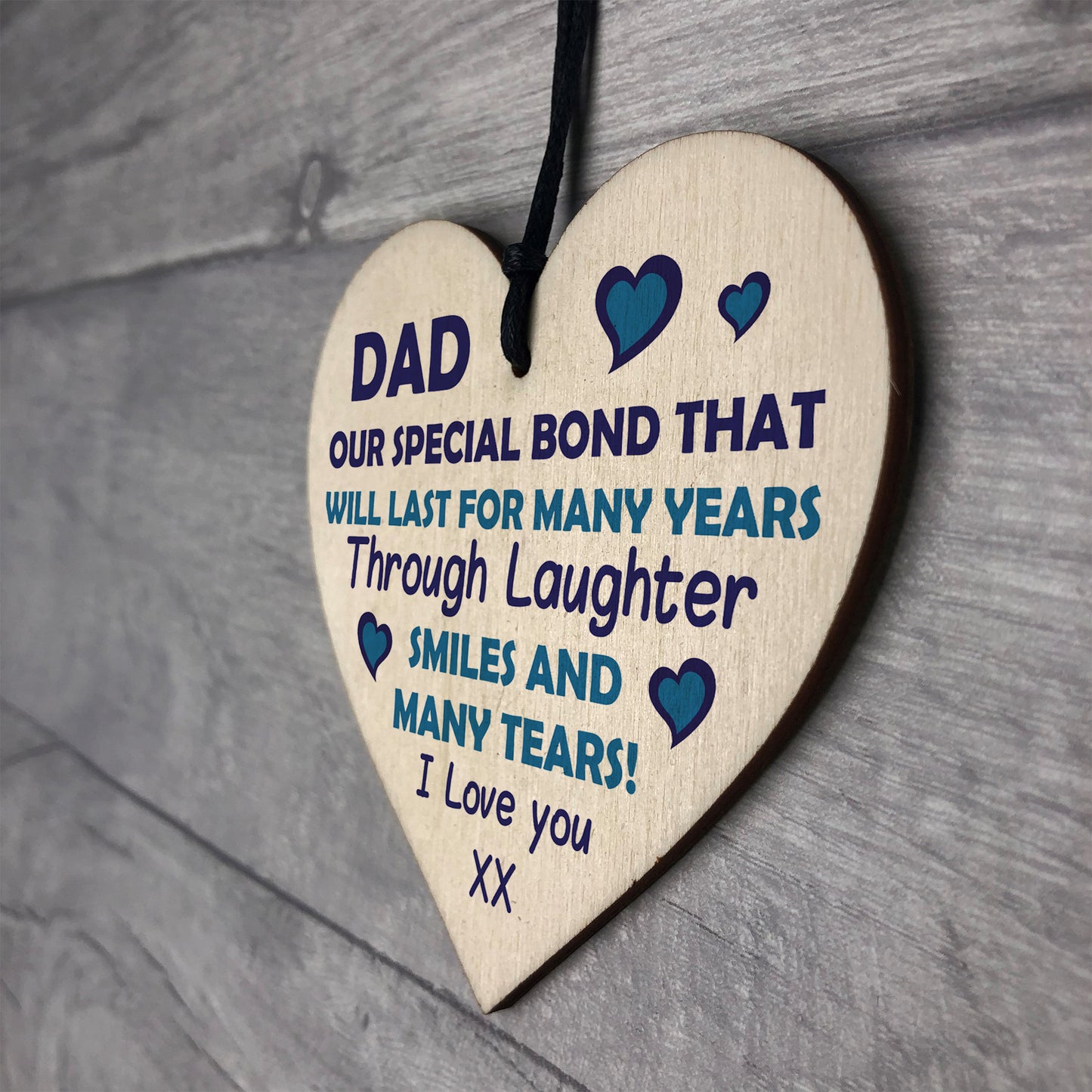 Dad Gift Poem Wood Heart Fathers Day Gifts For Dad From Daughter
