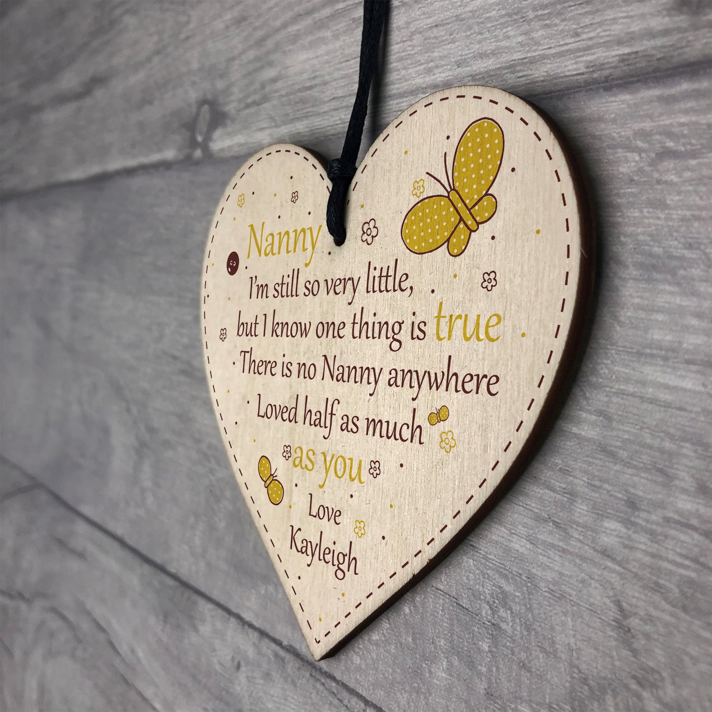 Personalised Nanny Love Birthday Gift Grandmother Mothers Day
