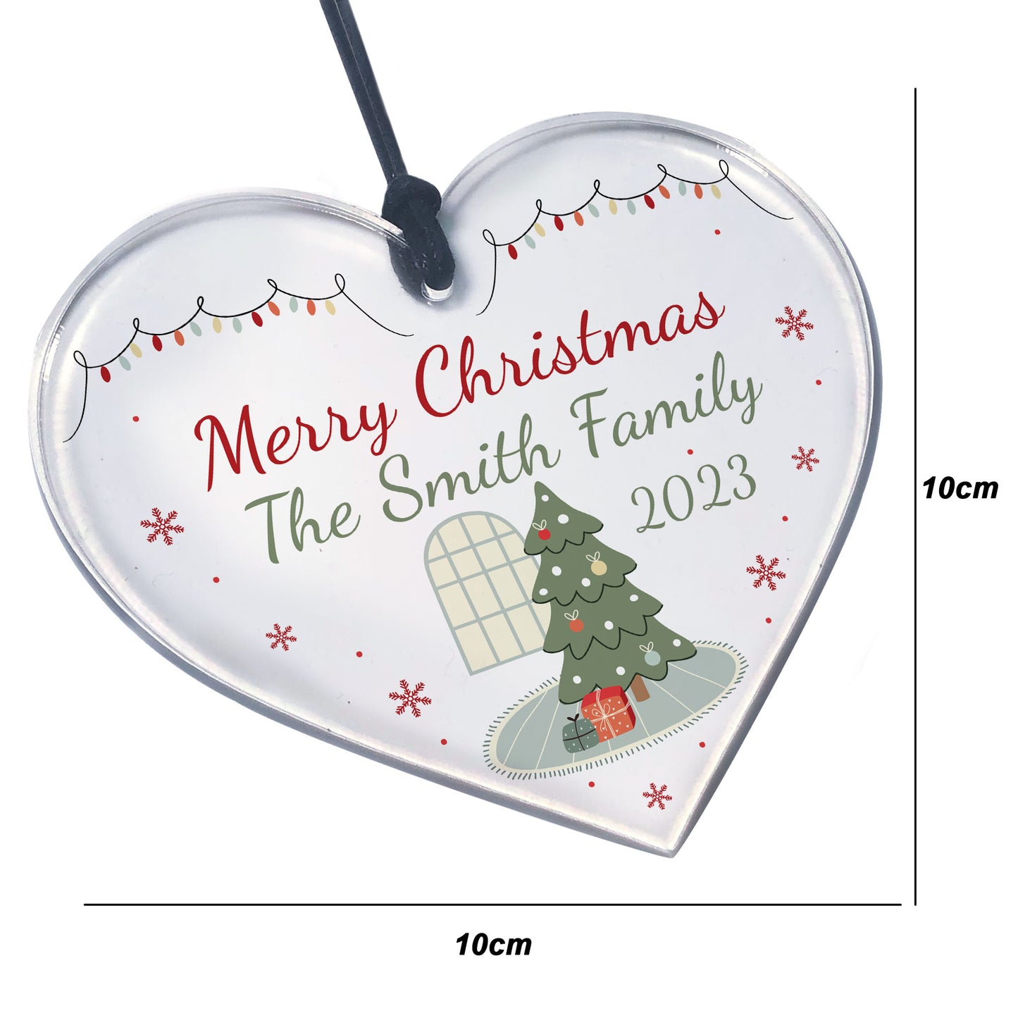 Christmas Tree Ornament Personalised SURNAME Gift For Family