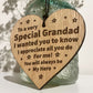 Grandad Gifts Engraved Heart Birthday Fathers Day Gift